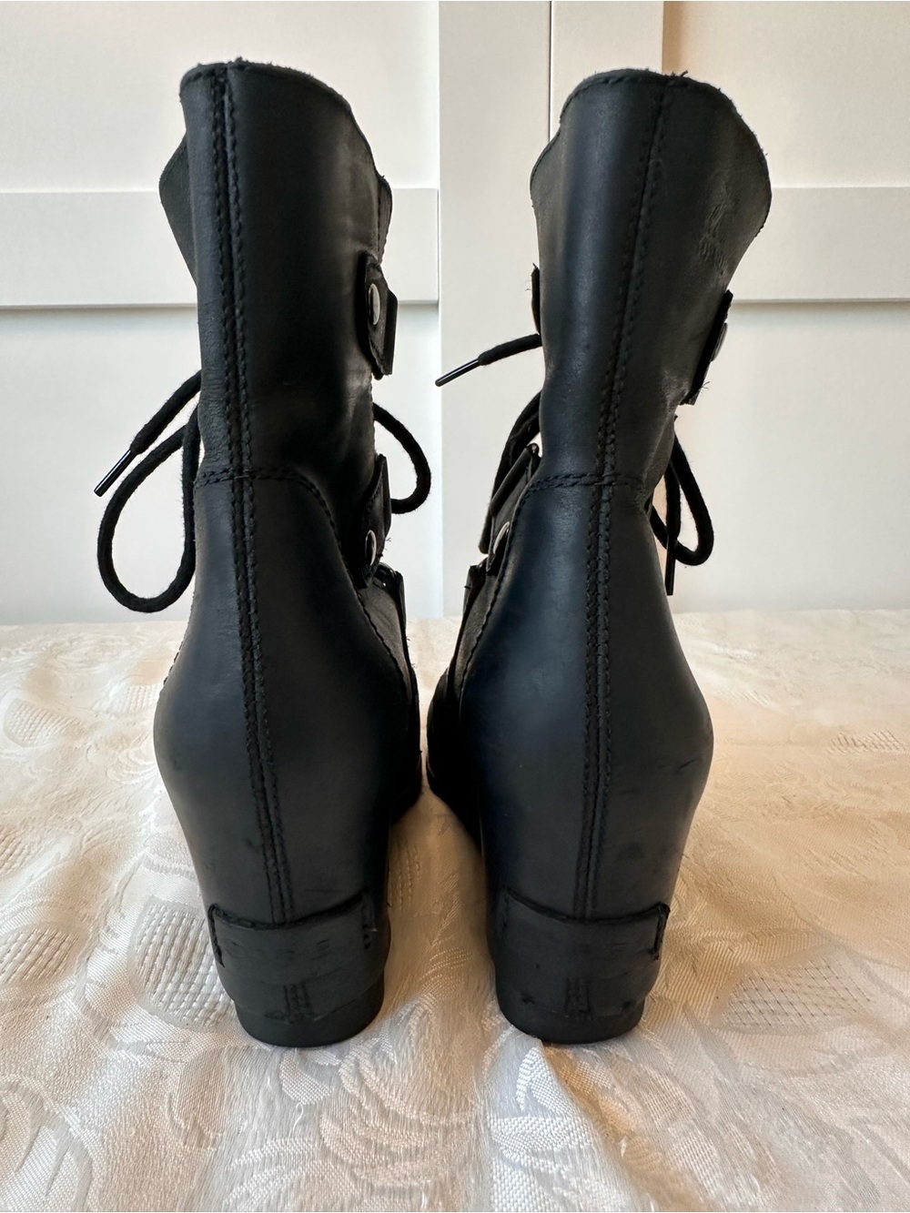 Sorel JOAN OF ARCTIC Wedge Lace Up Winter Boots Black 1627141-011 Women’s 5 - Picture 8 of 16